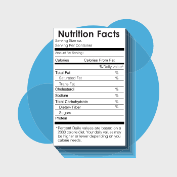 image of nutrition facts label for nutrition coaching at fenix fitness