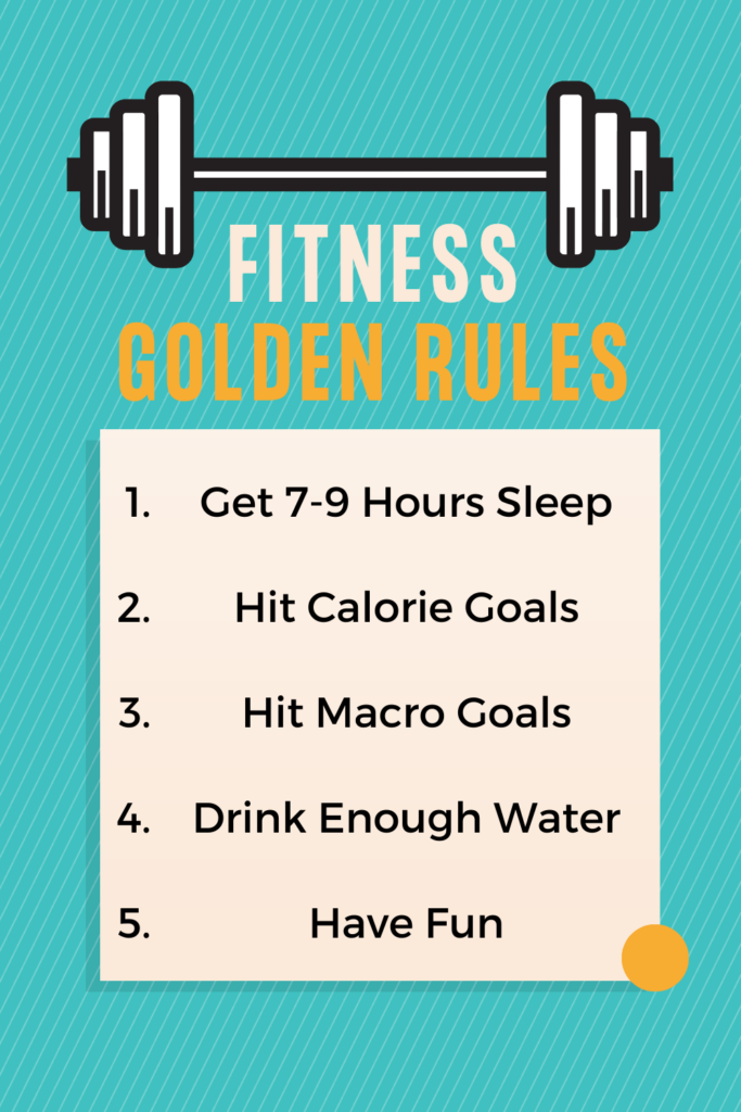 Fitness golden rules graphic